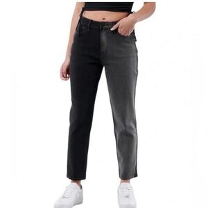 Hollister Two-Tone Black and Gray Mom Jeans